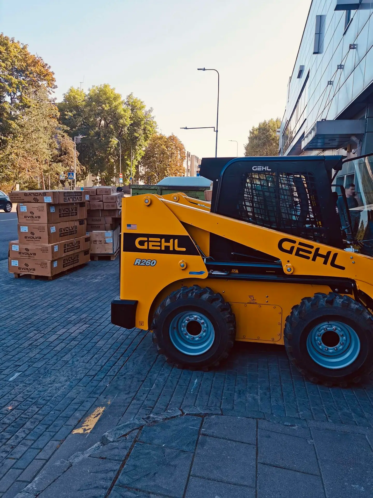 International relocation team in Lithuania preparing goods for shipping